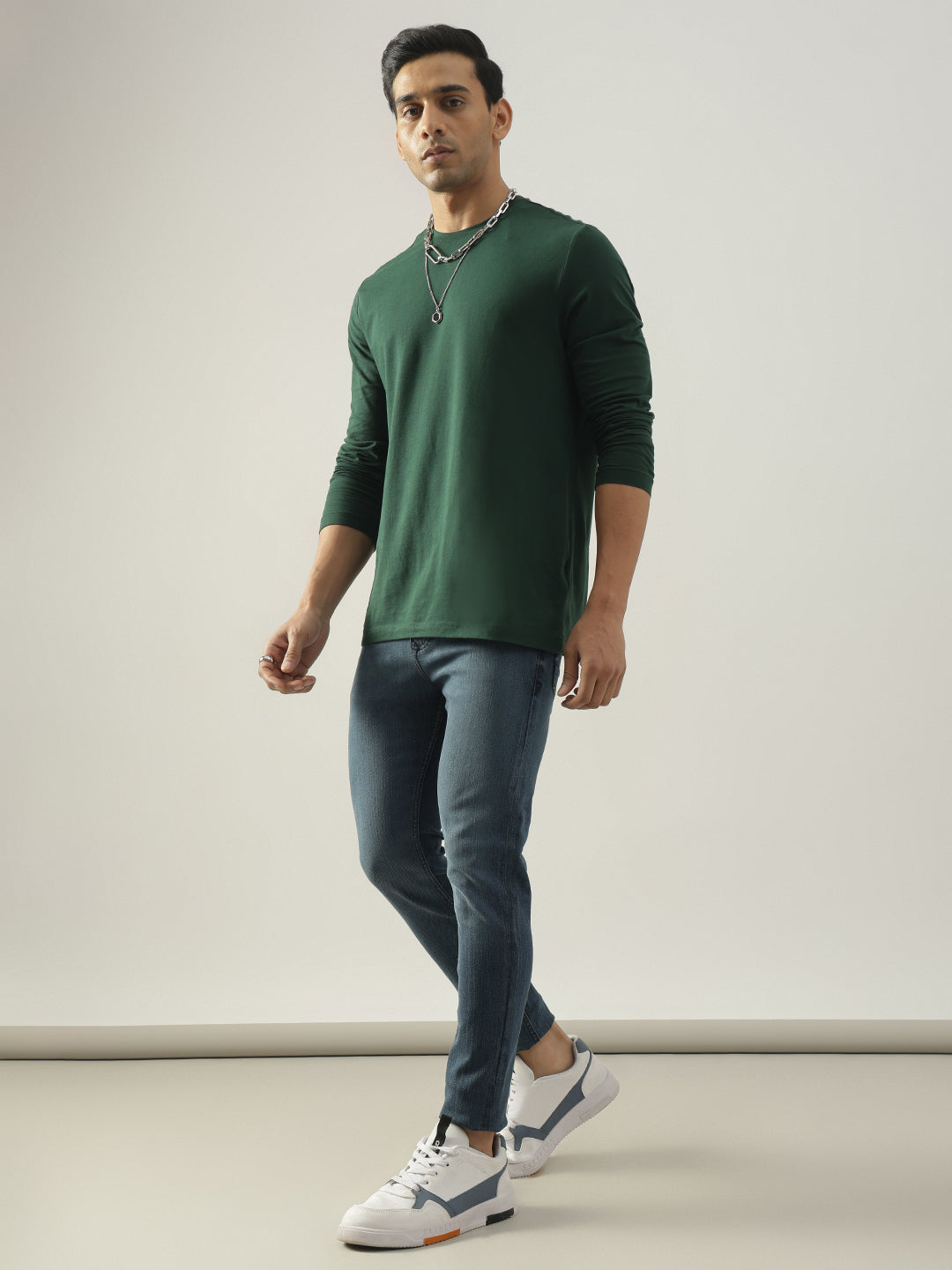 Washed Navy Skinny Jeans