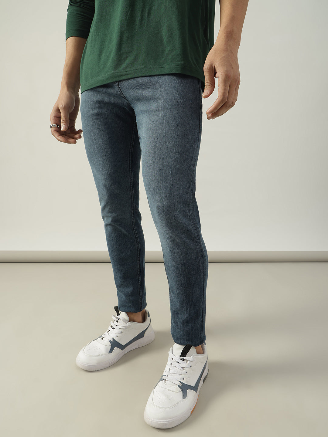Washed Navy Skinny Jeans