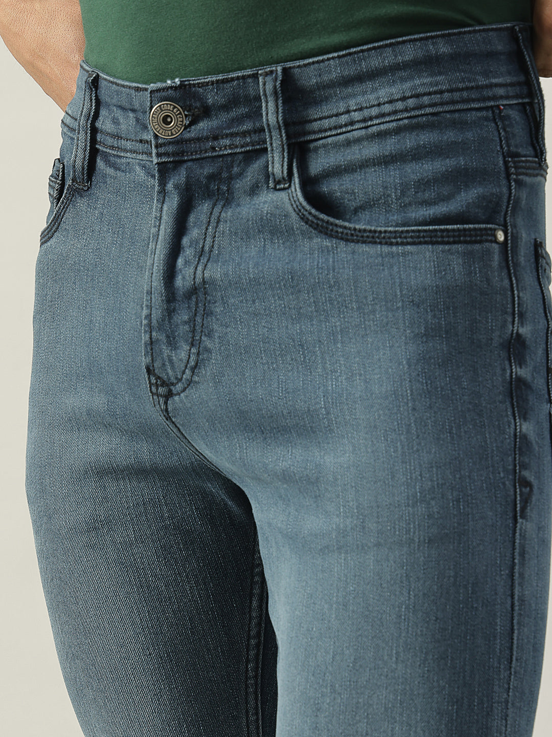 Washed Navy Skinny Jeans