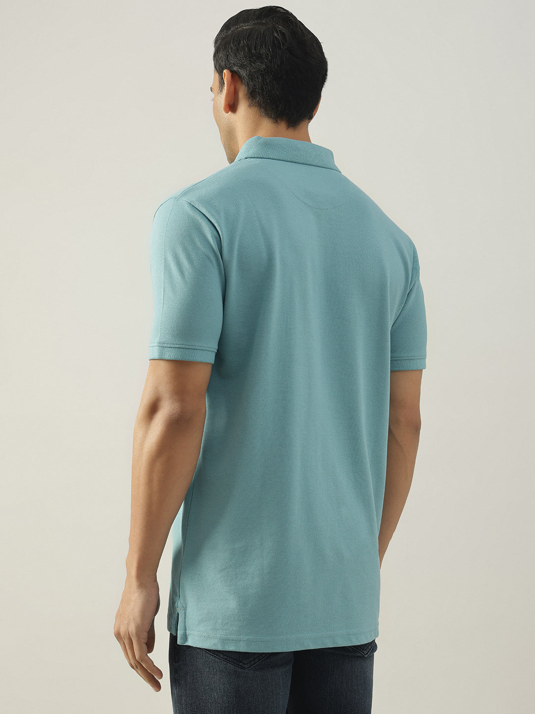 Light Blue Solid Polo Tshirt