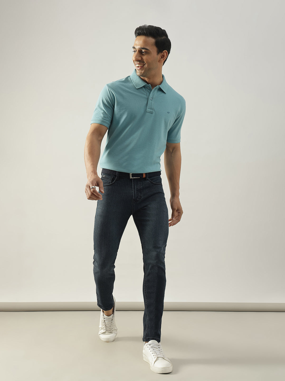 Light Blue Solid Polo Tshirt