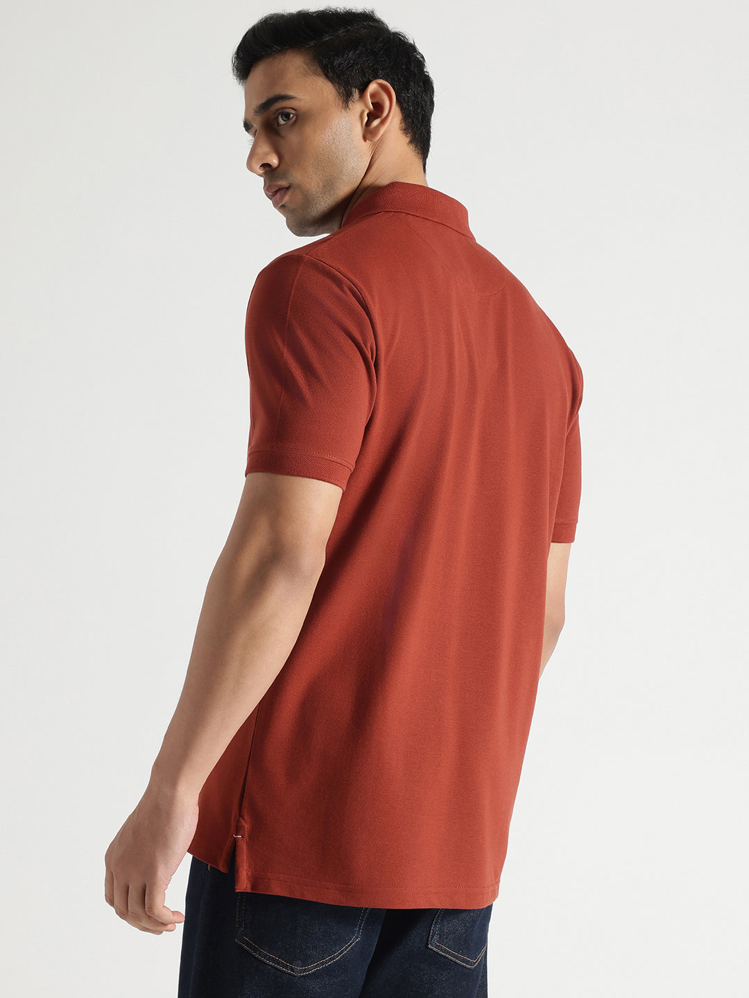 Rust Solid Polo Tshirt