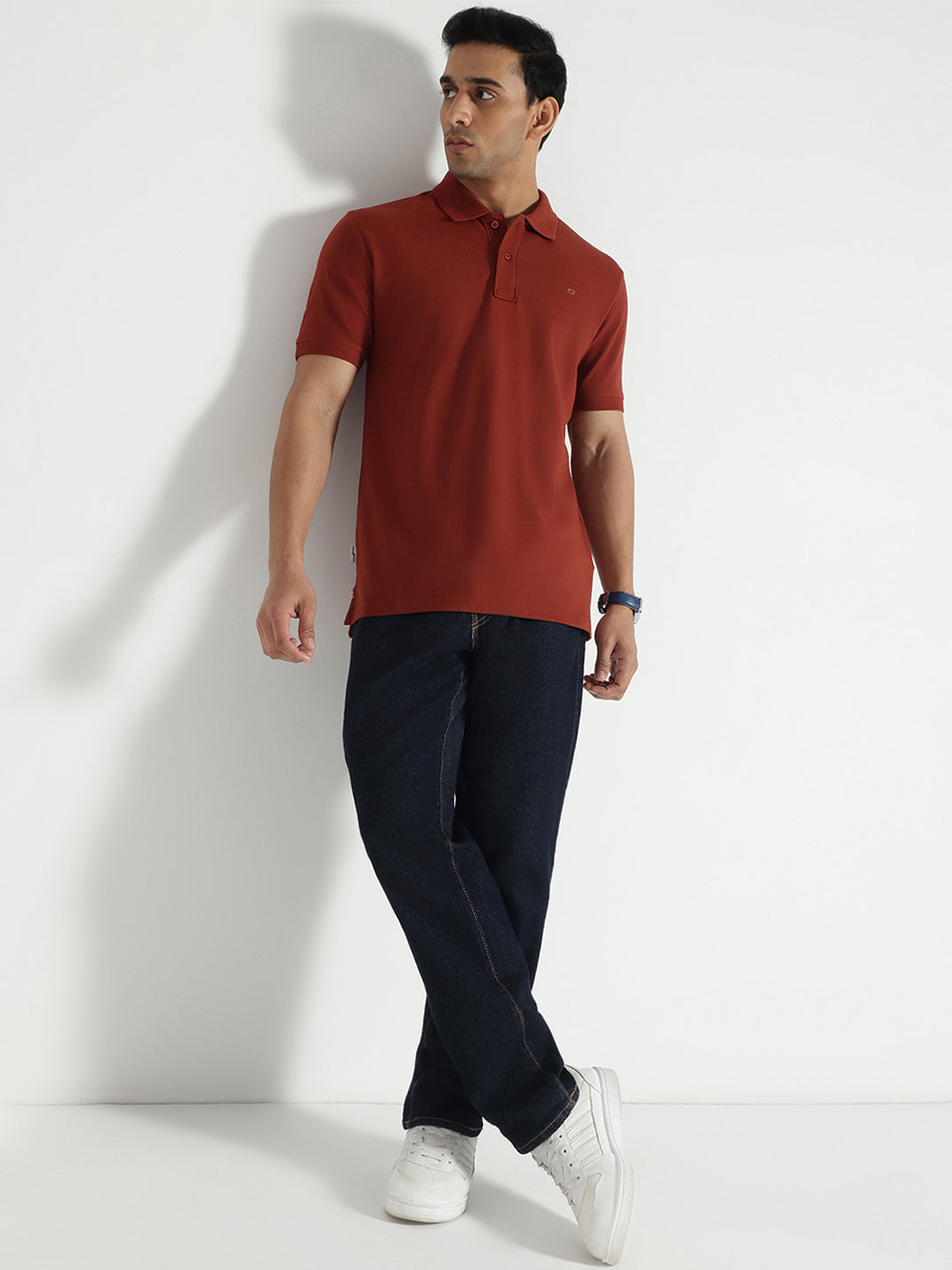 Rust Solid Polo Tshirt