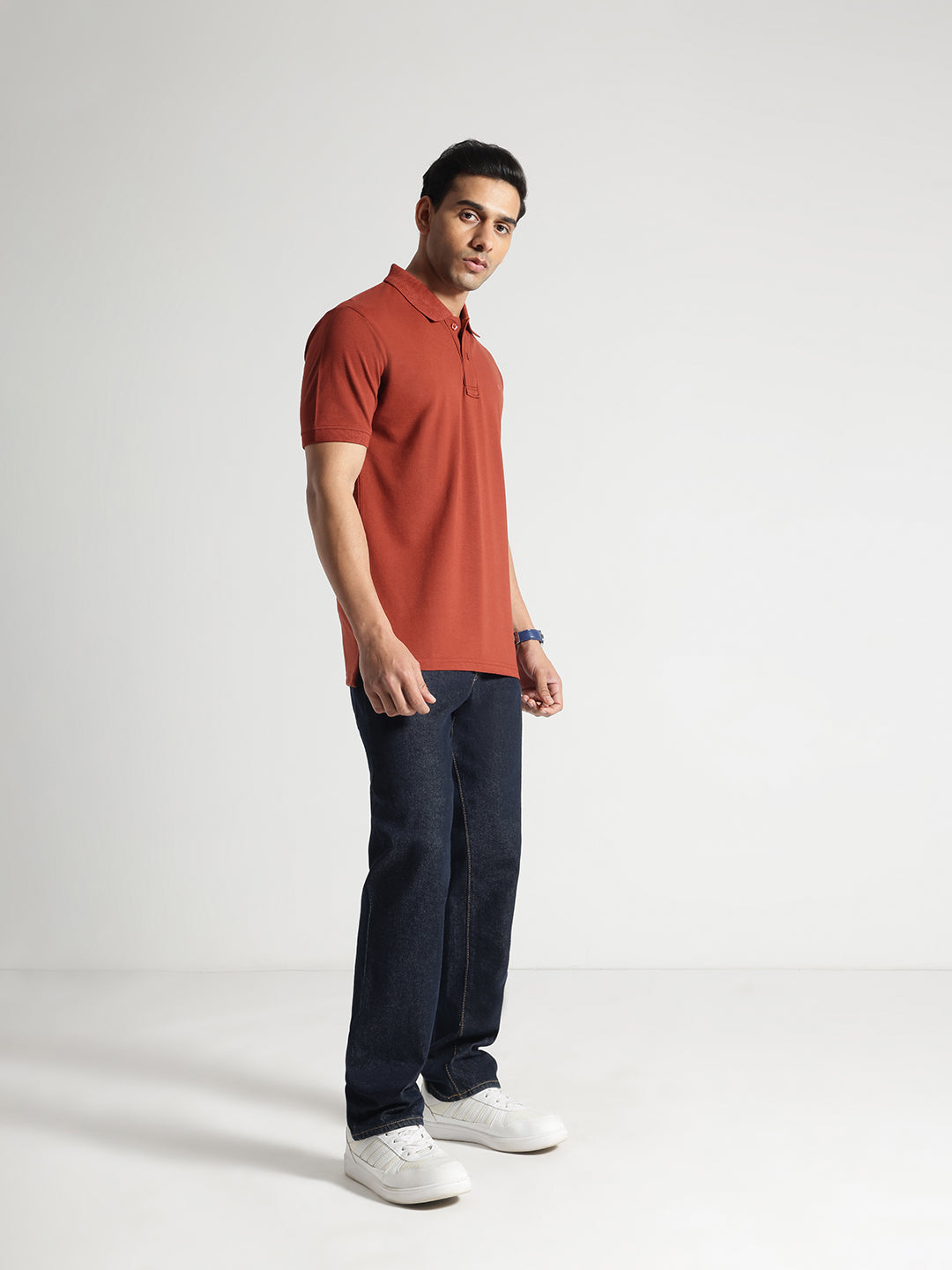 Rust Solid Polo Tshirt
