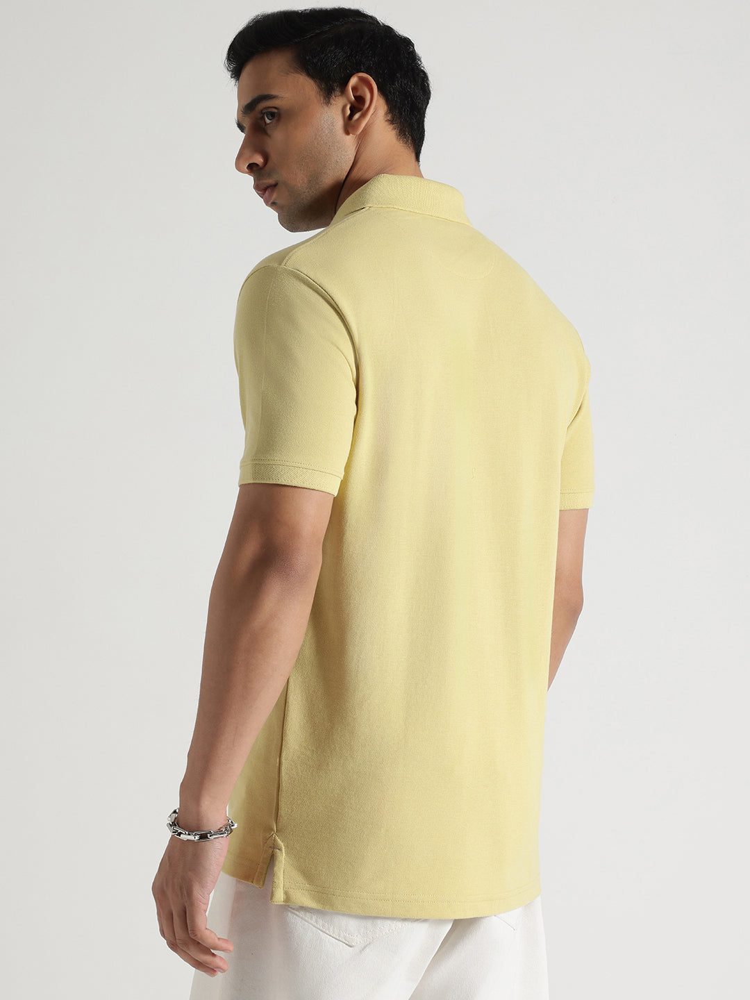 Yellow Solid Polo Tshirt