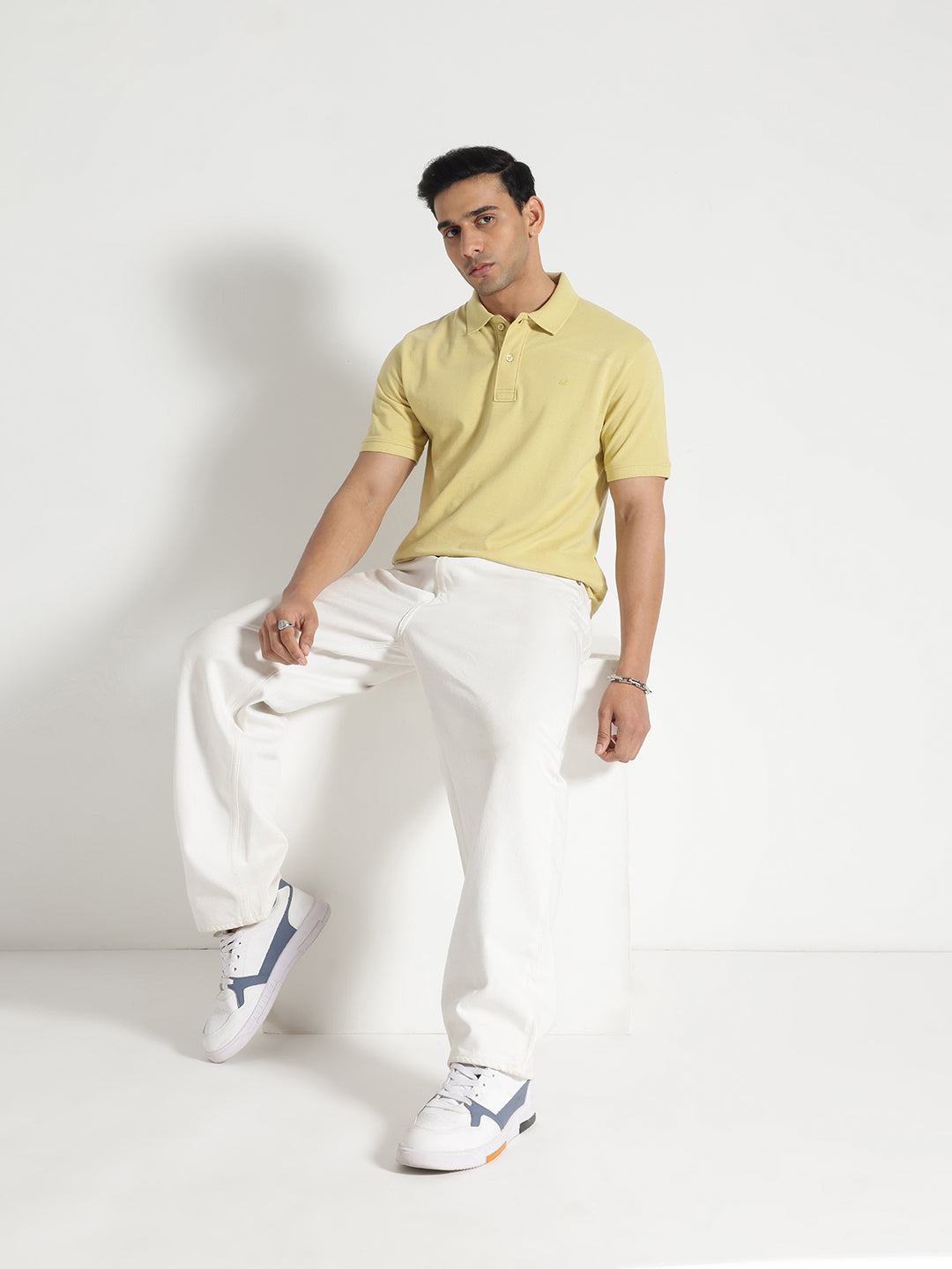 Yellow Solid Polo Tshirt