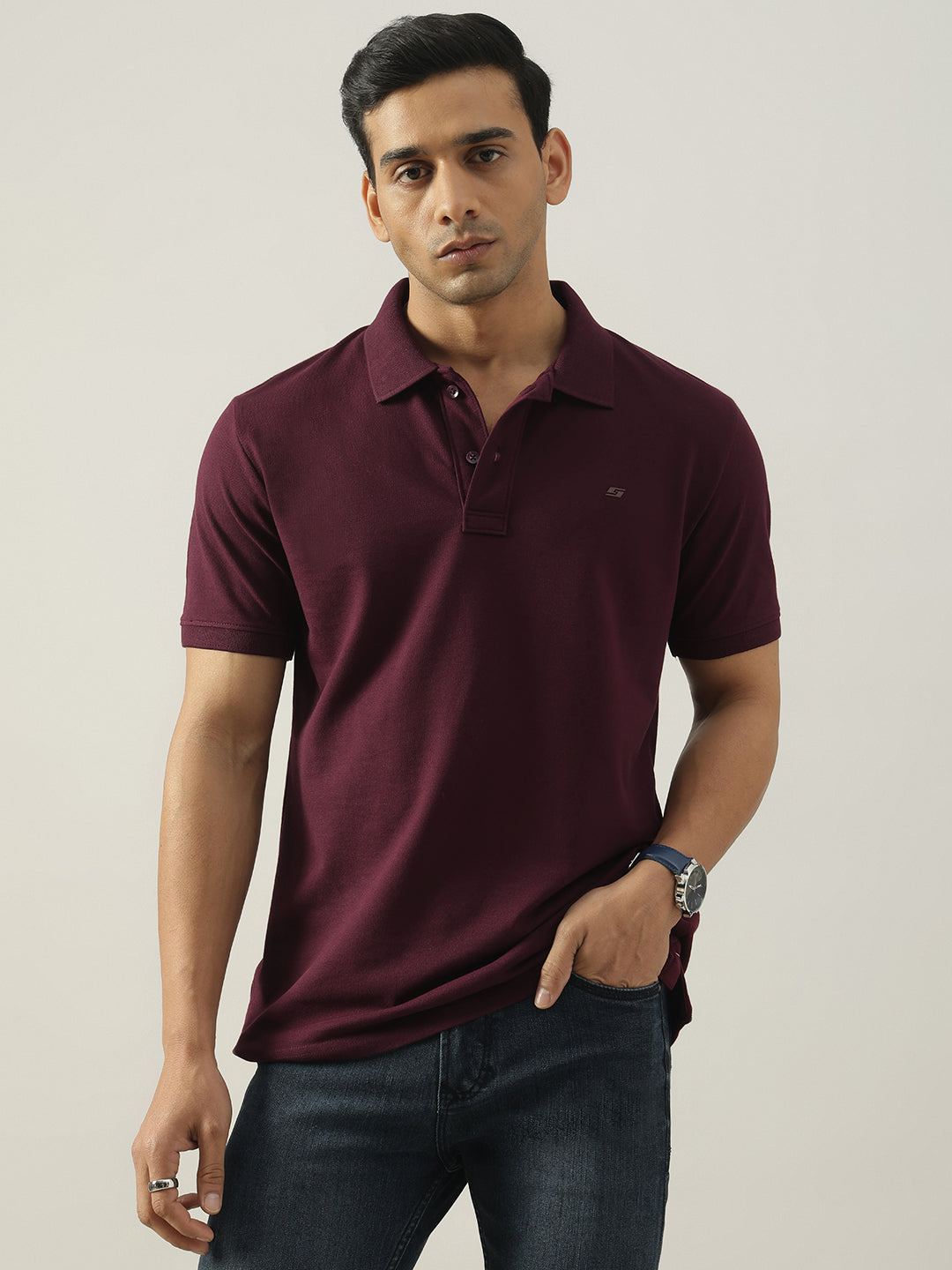 Deep Solid Polo Tshirt