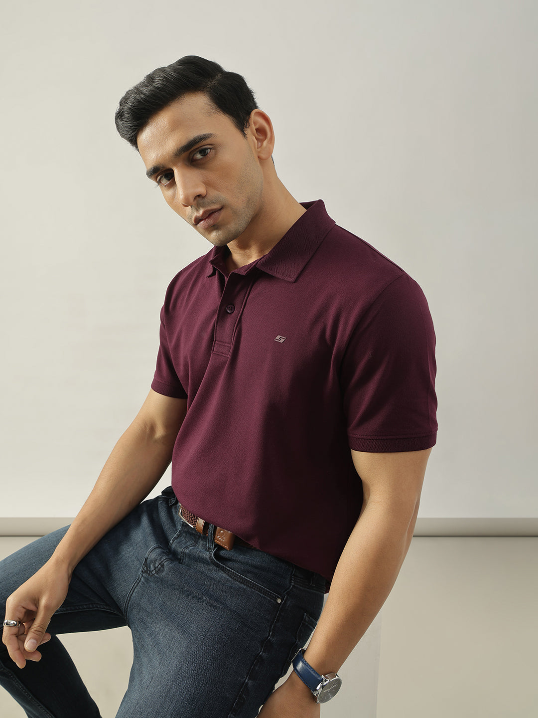 Deep Solid Polo Tshirt