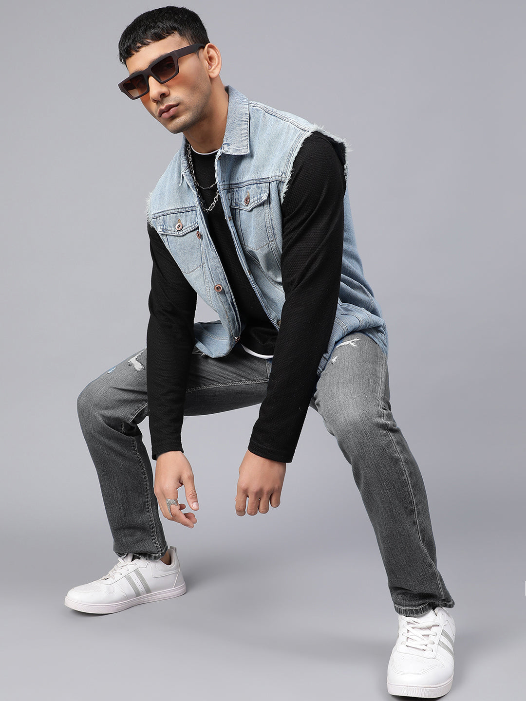Denim Sleeveless Jacket