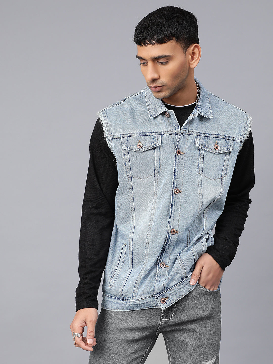 Denim Sleeveless Jacket