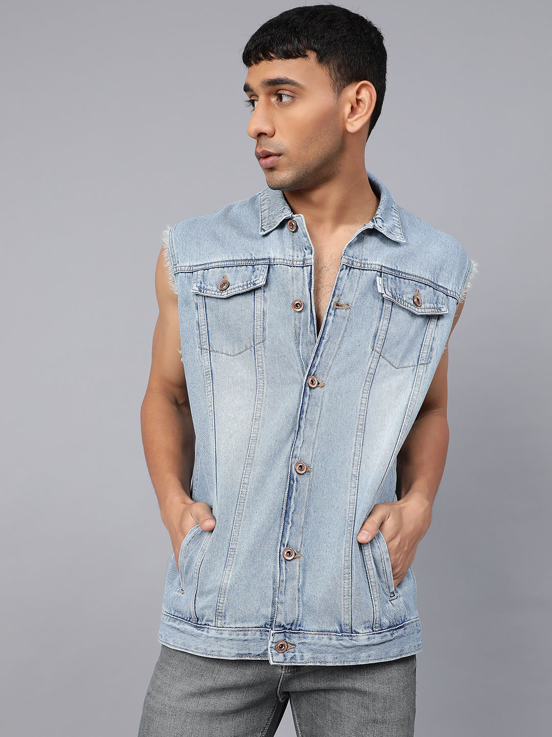 Denim Sleeveless Jacket