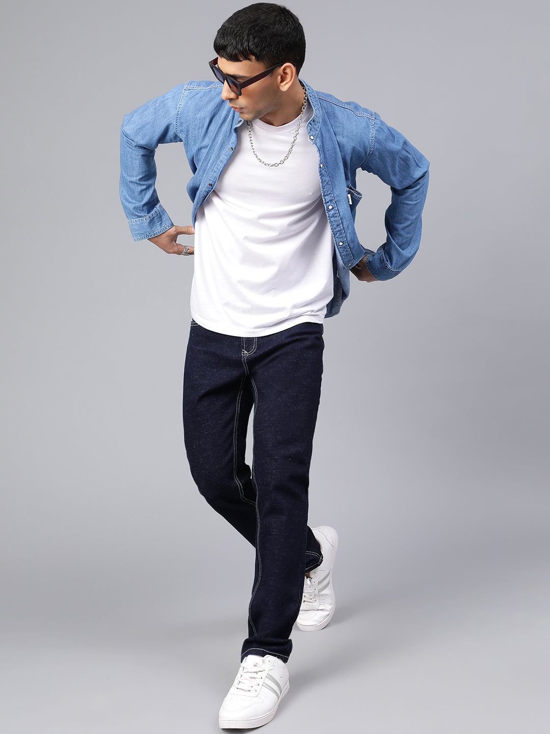 Blue washed Classic Denim Shirt