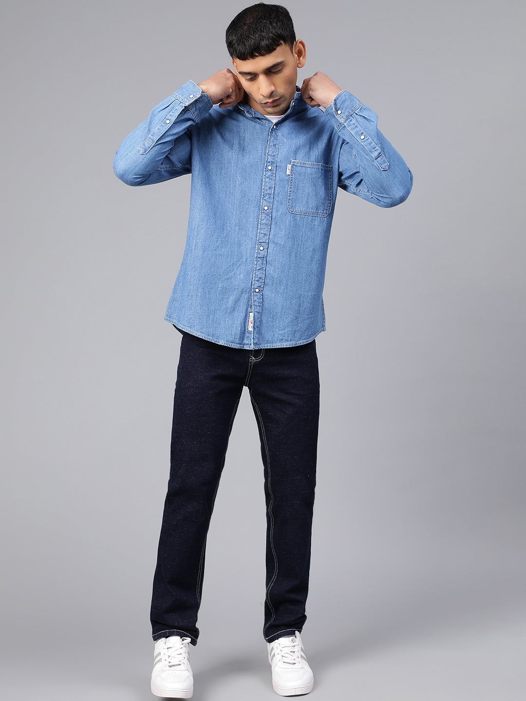 Blue washed Classic Denim Shirt