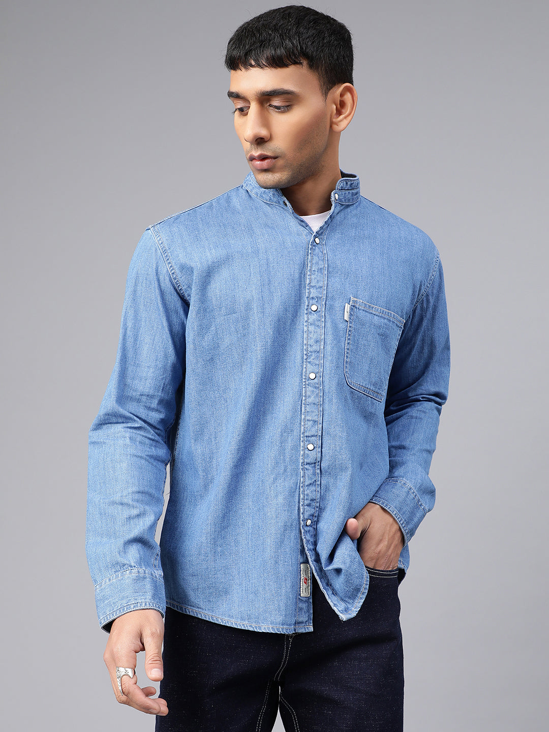 Blue washed Classic Denim Shirt