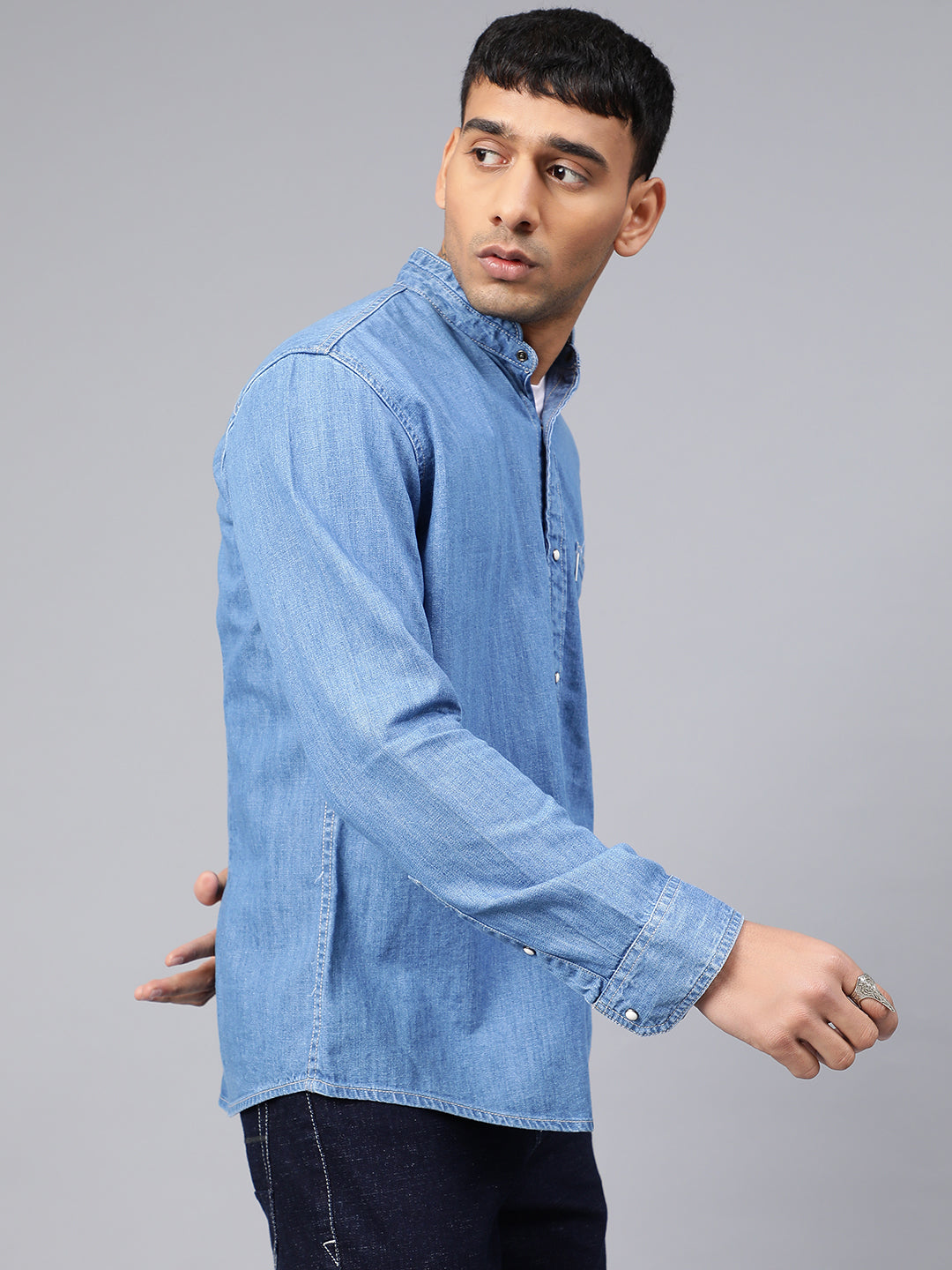 Blue washed Classic Denim Shirt