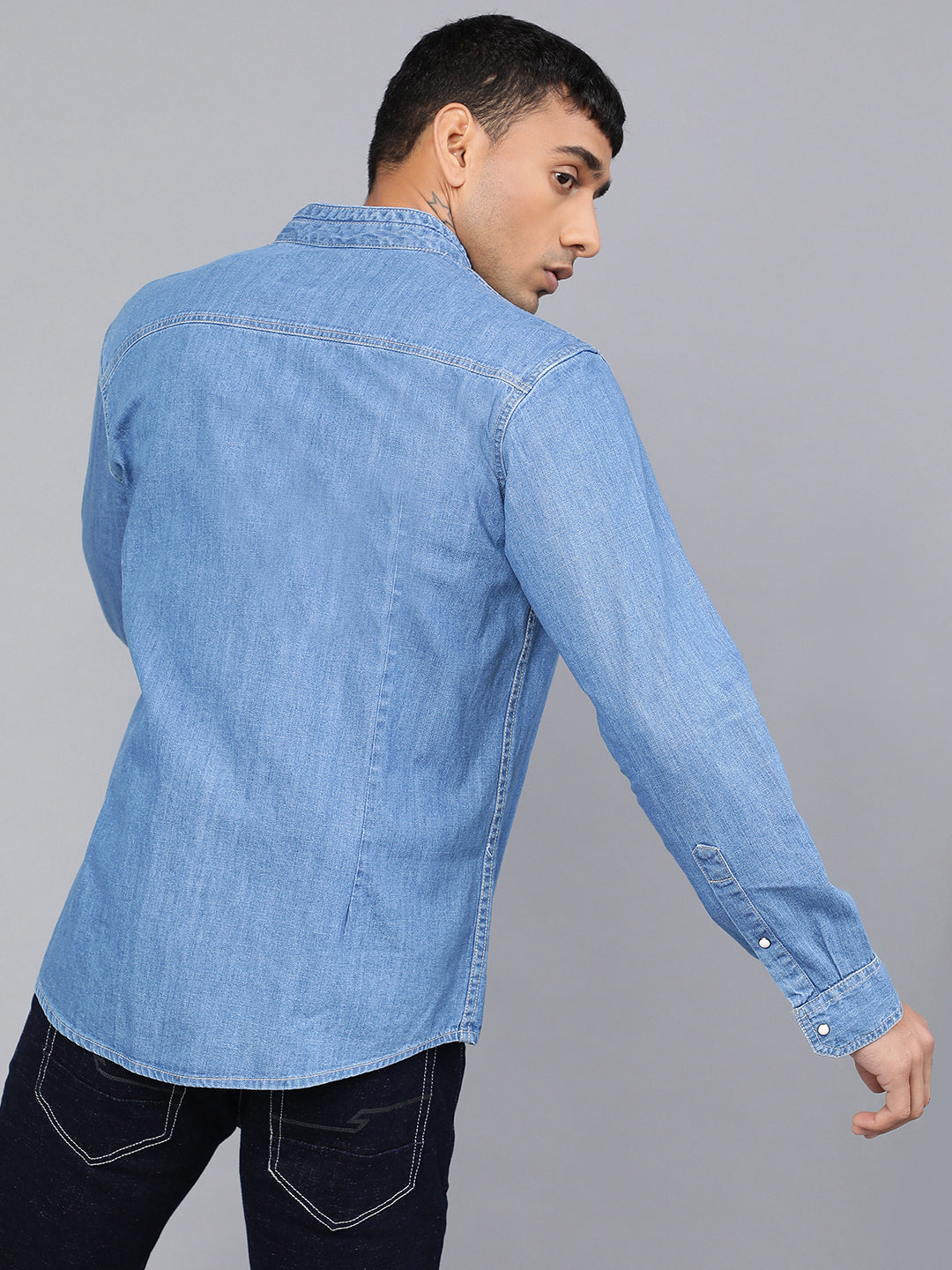 Blue washed Classic Denim Shirt