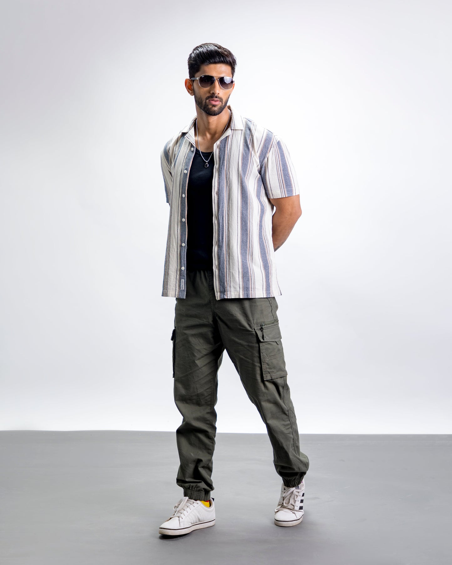 Self Design Cotton Textured Oversize Shirt