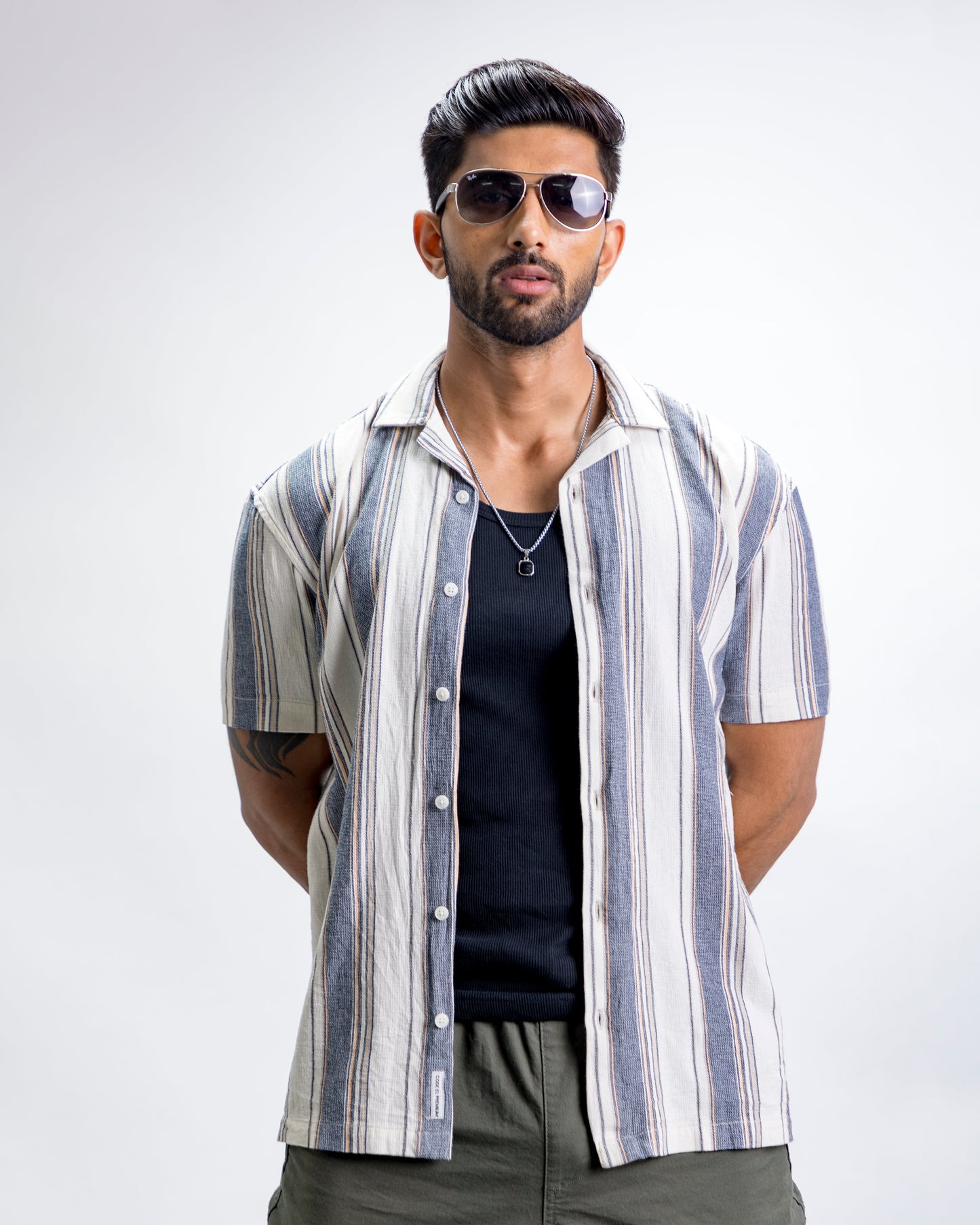 Self Design Cotton Textured Oversize Shirt