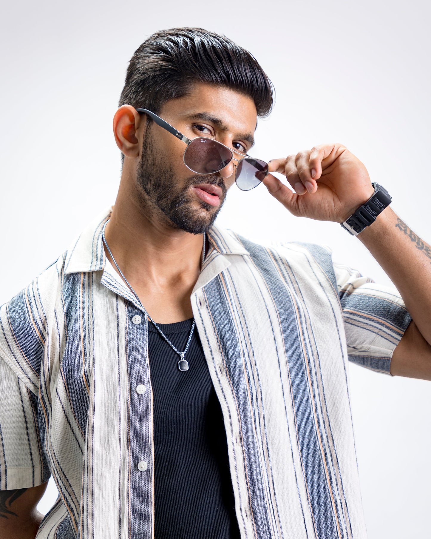 Self Design Cotton Textured Oversize Shirt
