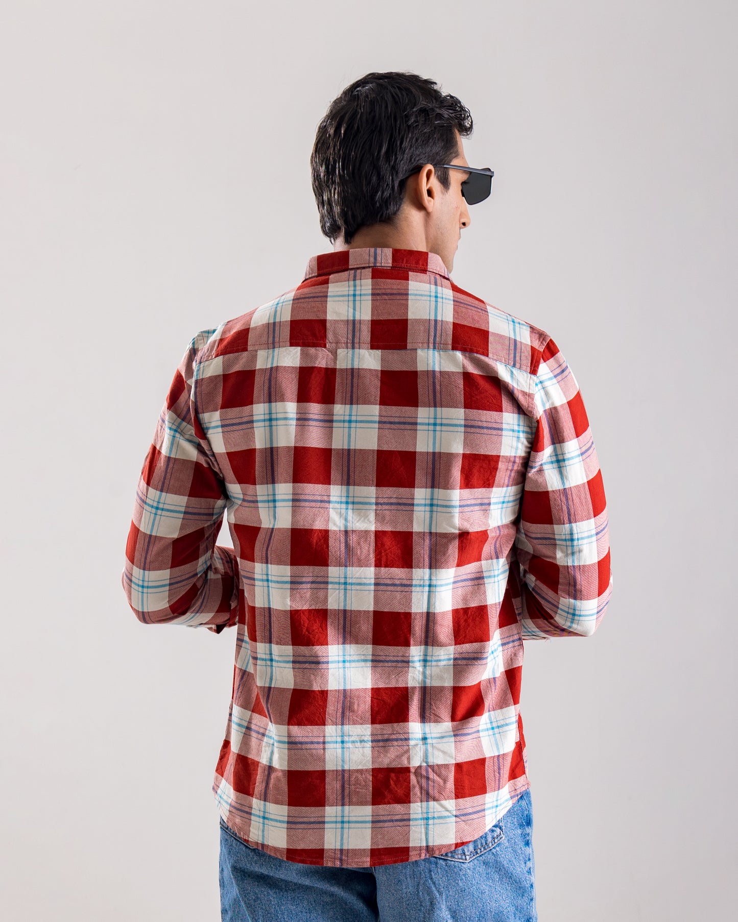 Cotton Check Shirt - Classic Rust