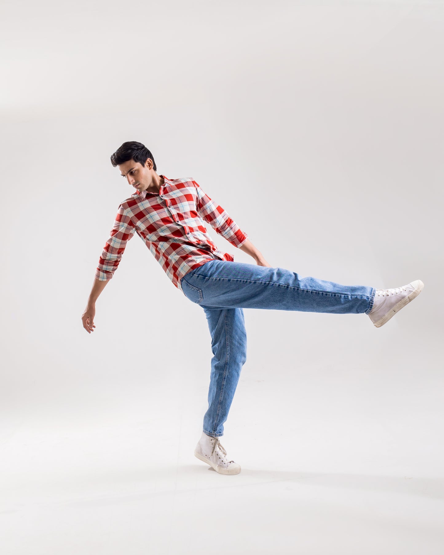 Cotton Check Shirt - Classic Rust